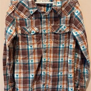 Plaid Button-Down Shirt for Kids
